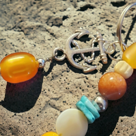 Nautical Anchor Hand Crafted Keychain - Picture 3 of 8